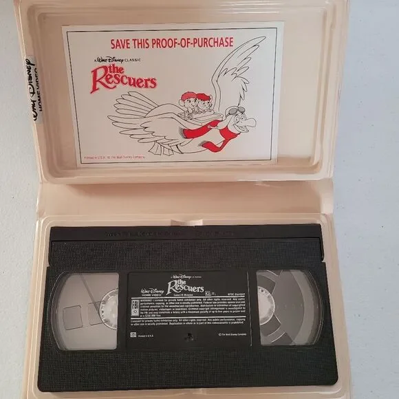 Vintage Disney The Rescuers VHS Tape - Picture 3 of 3